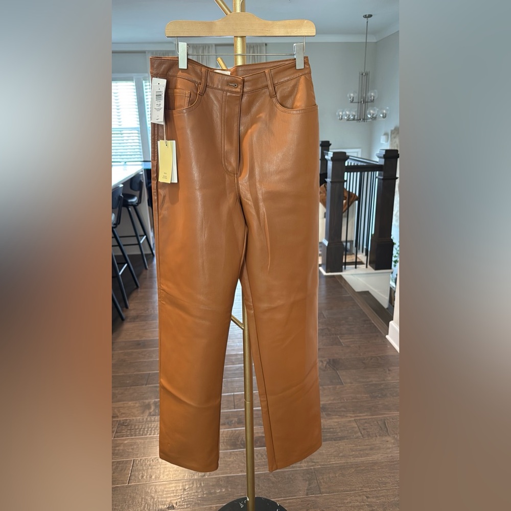 Aritzia Tan Leather Pants (Wilfred)